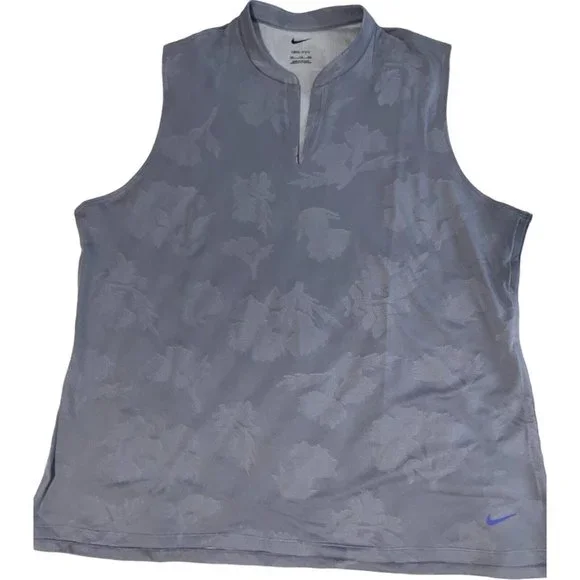 Nike Women's Dri-FIT Sleeveless Golf Polo Blue Size XXL - Picture 5 of 11